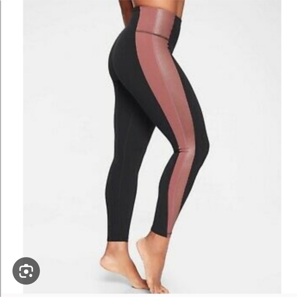 Athleta Colorblock SALUTATION ASYM 7/8 IN POWERVITA Leggings - Size XSP